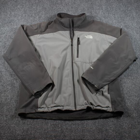 The North Face Apex Softshell Jacket Mens XL Gray/Black Wind Resistant Fleece - Picture 1 of 10